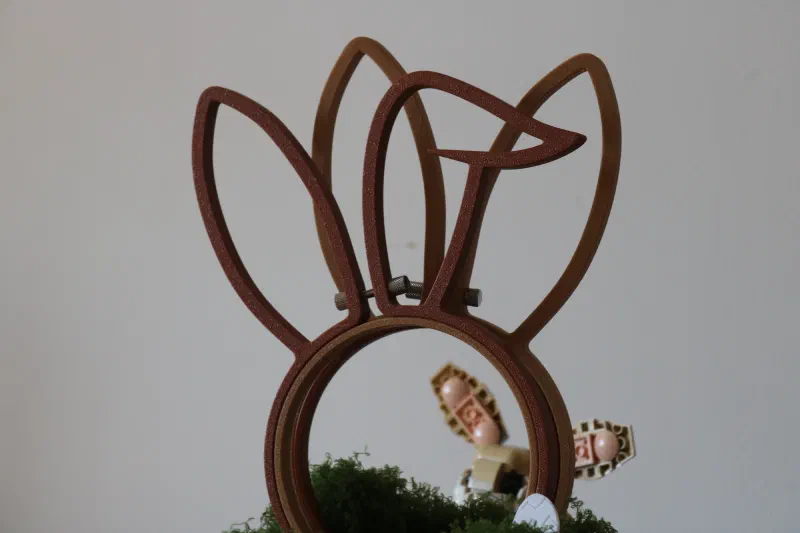 A set of 3D printed bunny style hoop.