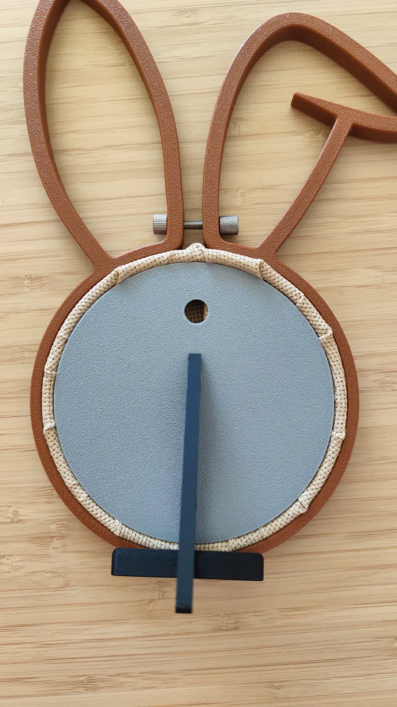 Bunny hoop with stand backside.